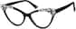 Angle view of Cat-Eye Glasses 4446221 in Jet Black thumbnail