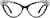 Front view of Cat-Eye Glasses 4446221 in Jet Black thumbnail