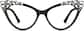 Front view of Cat-Eye Glasses 4446221 in Jet Black thumbnail