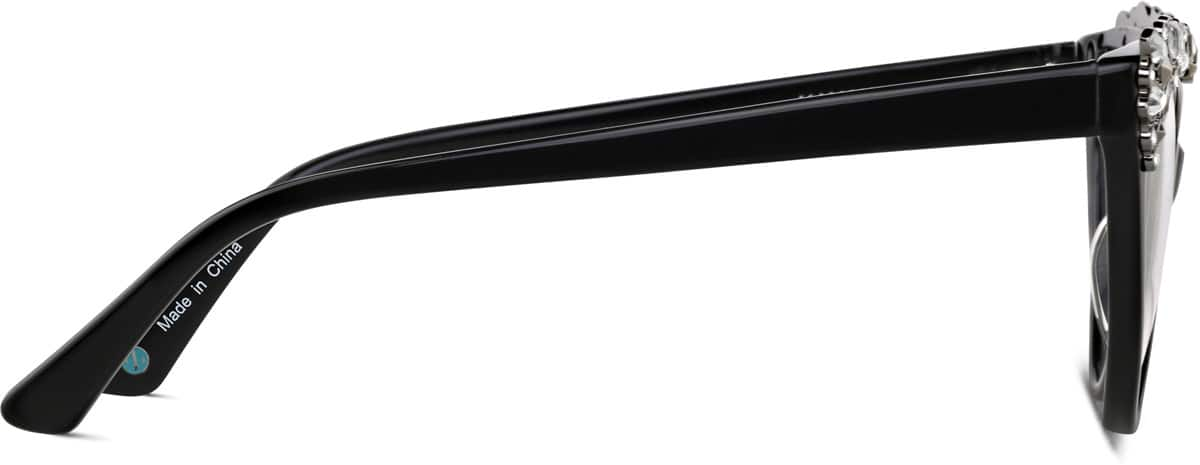 Side view of Cat-Eye Glasses 4446221 in Jet Black