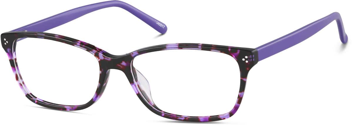 Angle view of Rectangle Glasses 4446817 in Purple