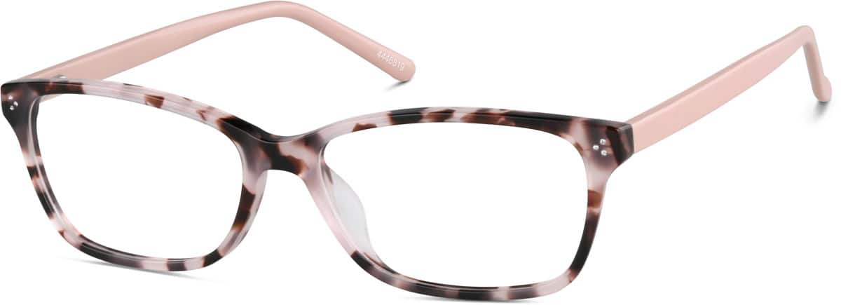 Angle view of Rectangle Glasses 4446819 in Pink