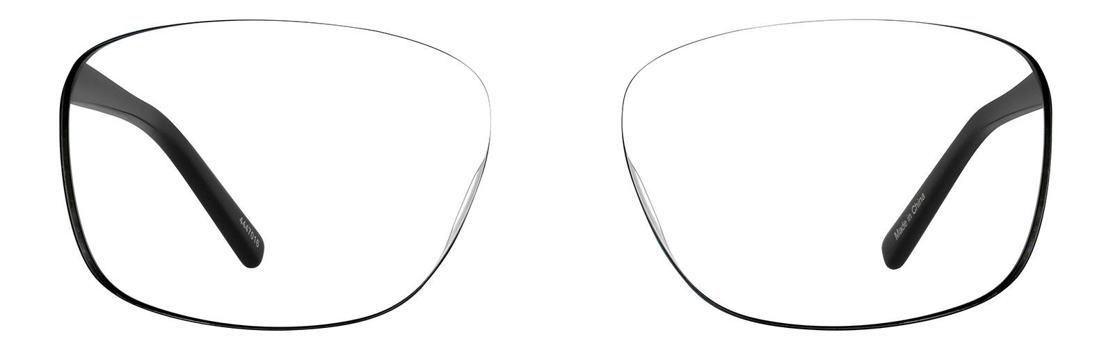 Black Rectangle Glasses #4447021 | Zenni Optical