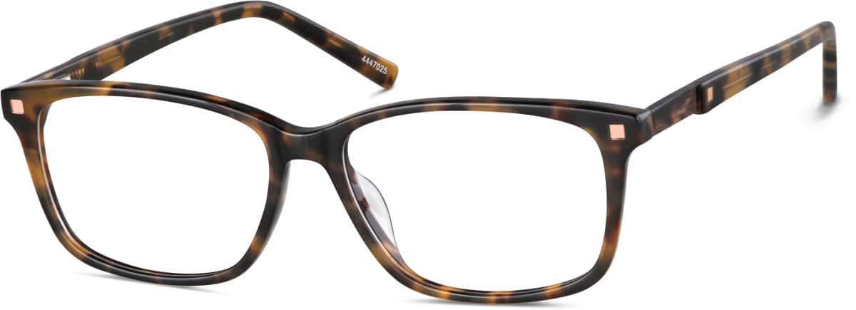 Angle view of Rectangle Glasses 4447025 in Tortoiseshell