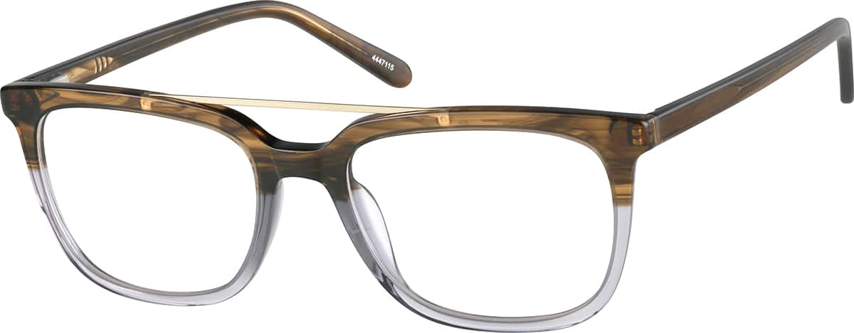 Angle view of Square Glasses 4447115 in Brown