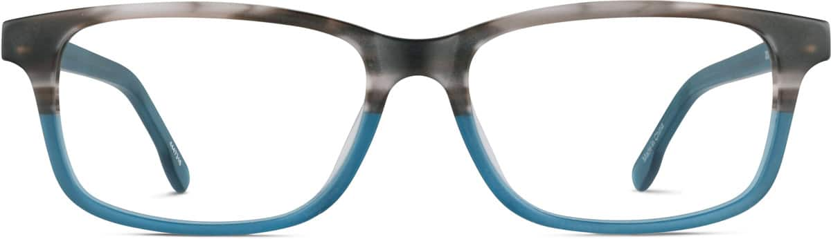 Front view of Rectangle Glasses 4447316 in Slate