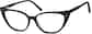Angle view of Cat-Eye Glasses 4447521 in Black thumbnail