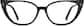 Front view of Cat-Eye Glasses 4447521 in Black thumbnail