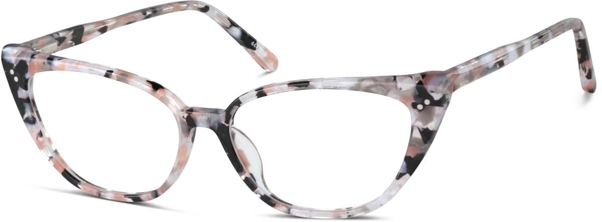 Angle view of Cat-Eye Glasses 4447539 in Ivory Tort