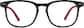 Front view of Square Glasses 4447621 in Black thumbnail
