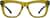 Front view of Square Glasses 4447724 in Olive thumbnail