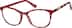 Square Glasses 4448218 in Red Cheetah