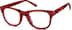 Square Glasses 4448418 in Red Tiger