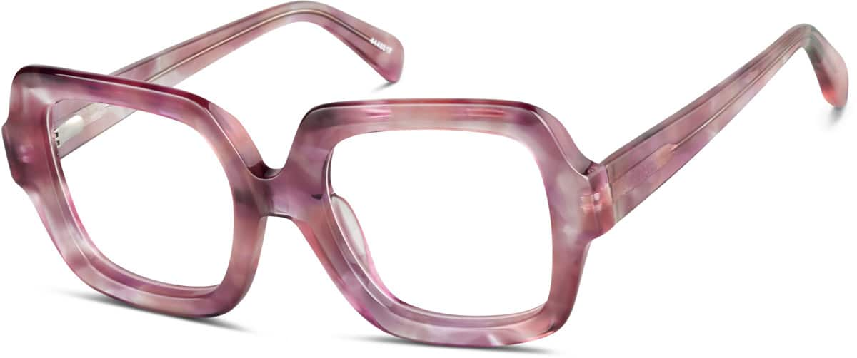 Angle view of Square Glasses 4448517 in Rose Quartz