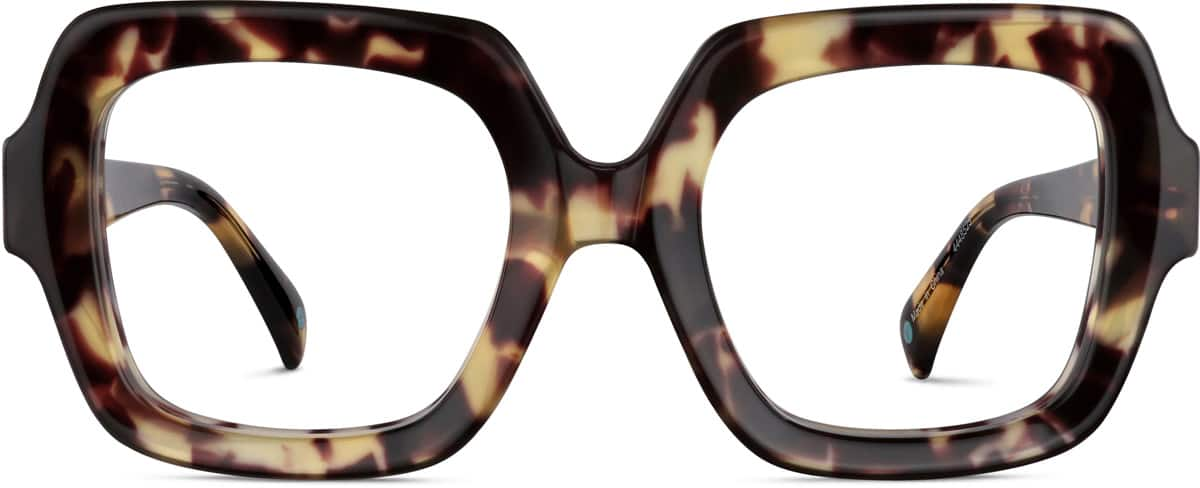 Front view of Square Glasses 4448525 in Tortoiseshell