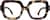 Front view of Square Glasses 4448525 in Tortoiseshell thumbnail