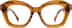 Square Glasses 4448615 in Amber