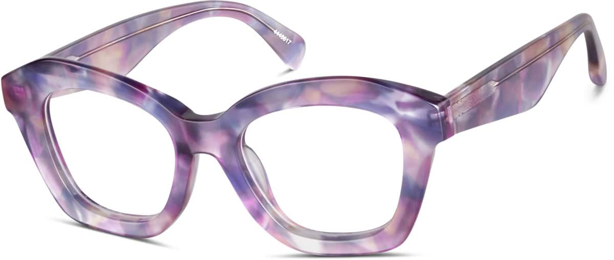 Angle view of Square Glasses 4448617 in Purple