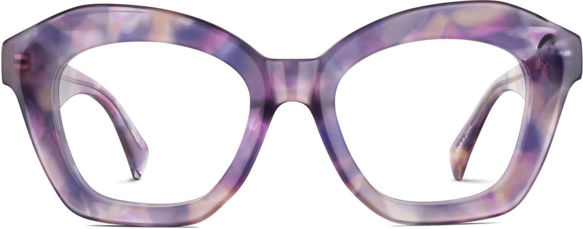 Front view of Square Glasses 4448617 in Purple