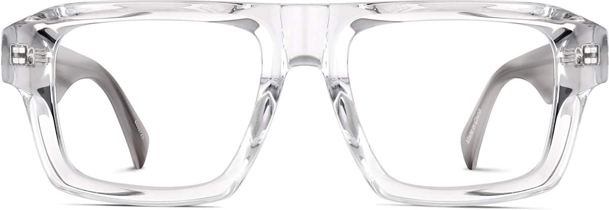 Front view of Square Glasses 4448723 in Clear