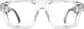 Front view of Square Glasses 4448723 in Clear thumbnail