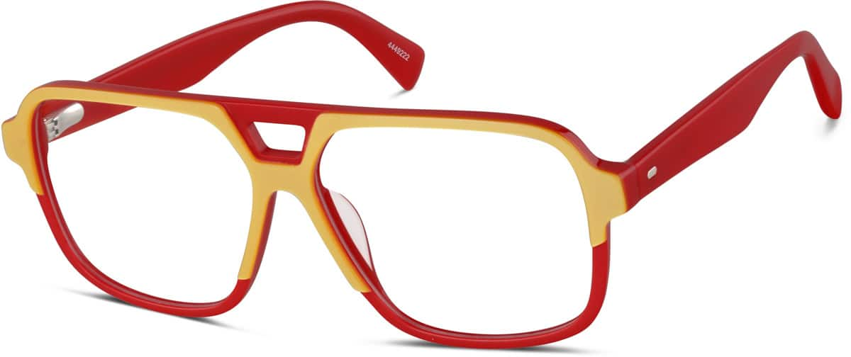 Angle view of Aviator Glasses 4449222 in Red