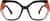 Front view of Geometric Glasses 4449415 in Brown thumbnail