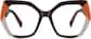 Front view of Geometric Glasses 4449415 in Brown thumbnail