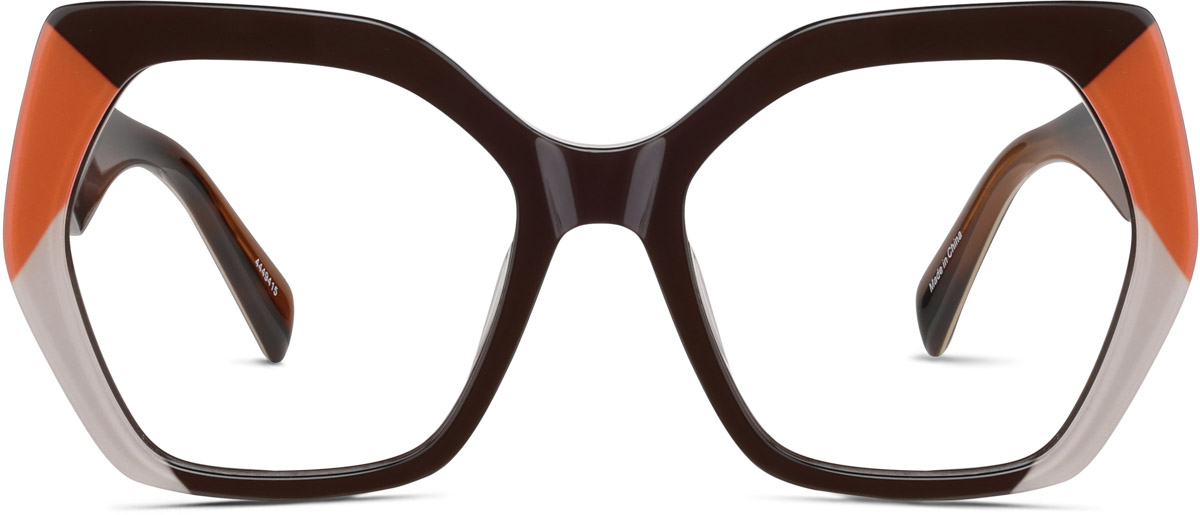 Brown Geometric Glasses