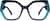 Front view of Geometric Glasses 4449416 in Navy thumbnail
