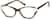 Angle view of Oval Glasses 4450130 in White/Brown Striped thumbnail