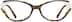 Oval Glasses 4450130 in White/Brown Striped
