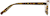 Side view of Oval Glasses 4450130 in White/Brown Striped thumbnail
