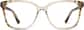 Front view of Square Glasses 4450215 in Beige thumbnail