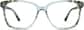 Front view of Square Glasses 4450224 in Blue thumbnail
