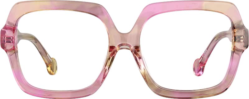 Pink Kids' Square Glasses