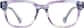 Front view of Kids' Square Glasses 4450517 in Wavelength thumbnail