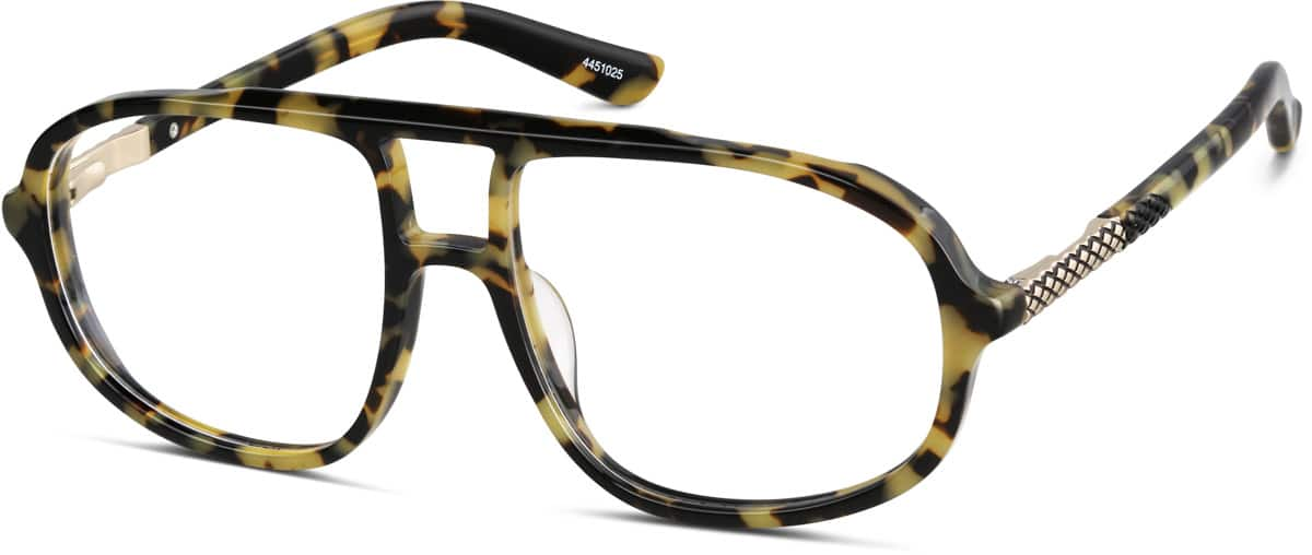 Angle view of Aviator Glasses 4451025 in Tortoiseshell