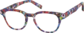 Angle view of Kids' Square Glasses 4451129 in Kaleidoscope thumbnail