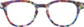 Front view of Kids' Square Glasses 4451129 in Kaleidoscope thumbnail