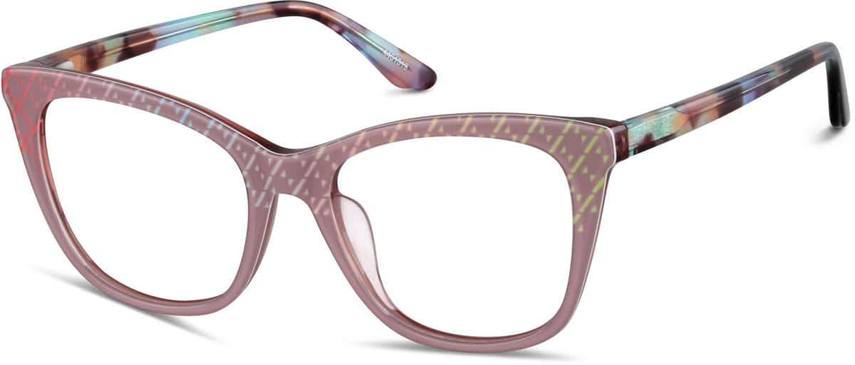 Angle view of Cat-Eye Glasses 4451319 in Pink