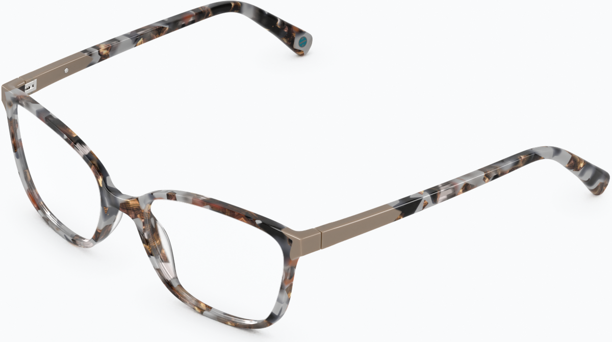 Angle view of Square Glasses 4451435 in Gray Granite thumbnail