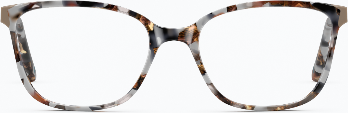 Front view of Square Glasses 4451435 in Gray Granite thumbnail