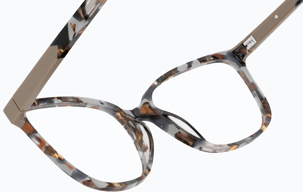 See-through view of Square Glasses 4451435 in Gray Granite thumbnail