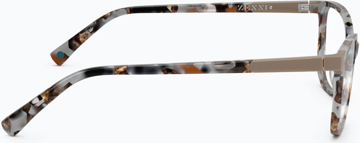 Side view of Square Glasses 4451435 in Gray Granite thumbnail