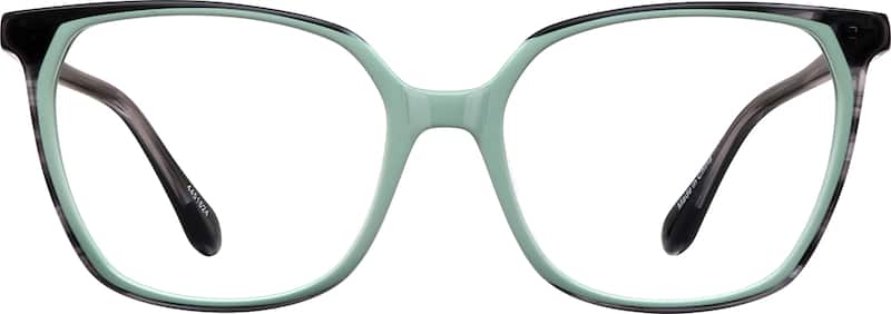 Green Square Glasses
