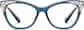 Front view of Cat-Eye Glasses 4451716 in Blue thumbnail