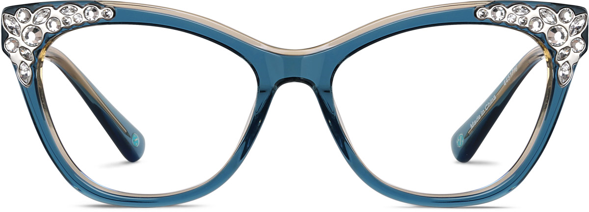 Blue Cat-Eye Glasses