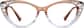 Front view of Cat-Eye Glasses 4451815 in Brown Topaz thumbnail