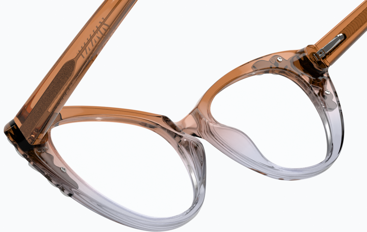 See-through view of Cat-Eye Glasses 4451815 in Brown Topaz thumbnail